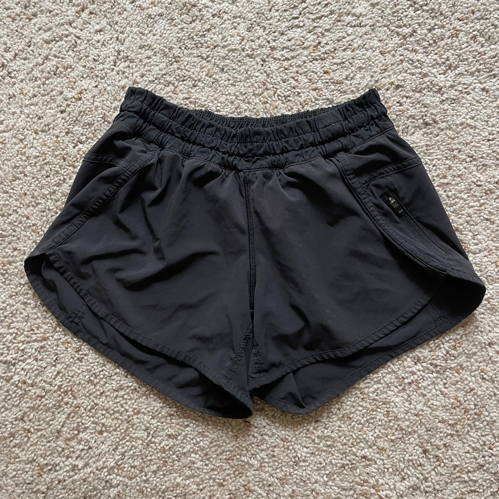 Lulu Lemon athletic shorts, black, size 6